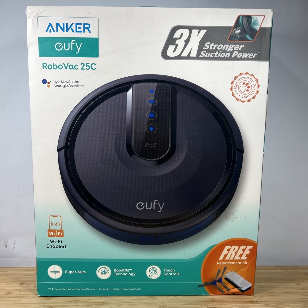 eufy RoboVac 25C T2123 Robot Vacuum WiFi Remote Dock NEW BATTERY Tested